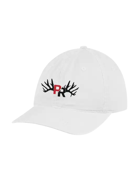 Garment Washed Unstructured Twill White Cap w/Pennington Ranch Logo