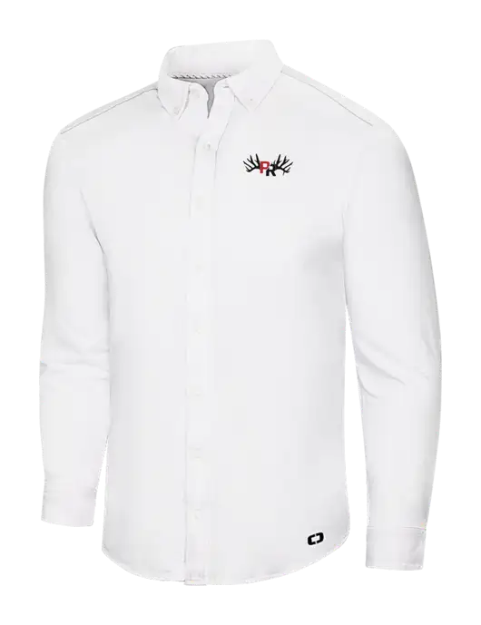 OGIO Bright White Modern Code Stretch Button-Up Shirt w/Pennington Ranch Logo