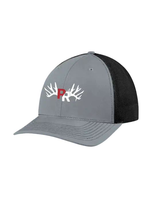 Richardson Adjustable Snapback Original 112 Trucker Cap Heather Grey w/Black Mesh w/Pennington Ranch Logo