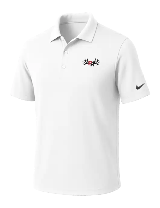 NIKE White Dri-Fit Micro Pique Polo w/Pennington Ranch Logo