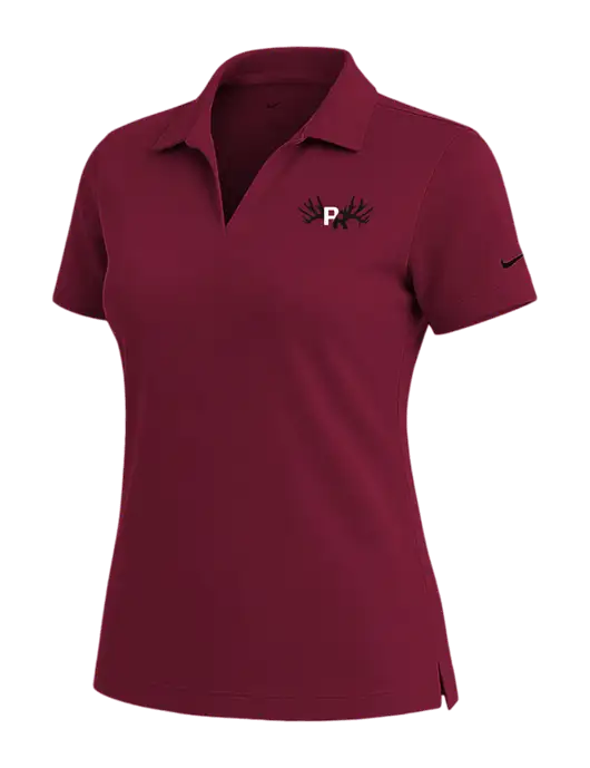 NIKE Cardinal Womens Dri-Fit Micro Pique Polo w/Pennington Ranch Logo