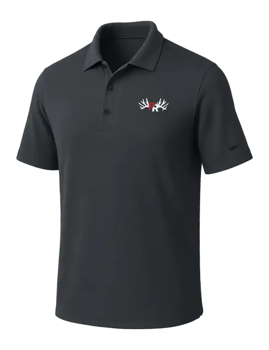 NIKE Dark Grey Dri-Fit Micro Pique Polo w/Pennington Ranch Logo