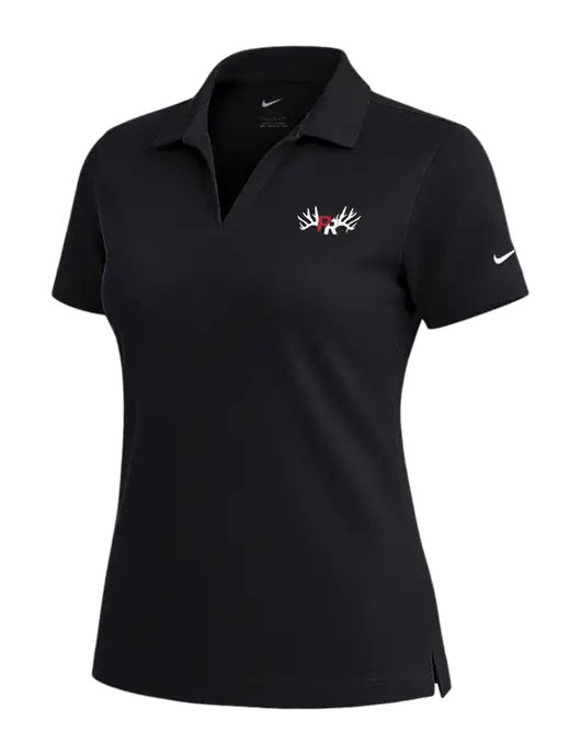 NIKE Black Womens Dri-Fit Micro Pique Polo w/Pennington Ranch Logo