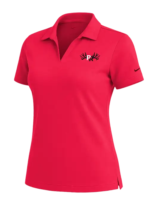 NIKE Red Womens Dri-Fit Micro Pique Polo w/Pennington Ranch Logo