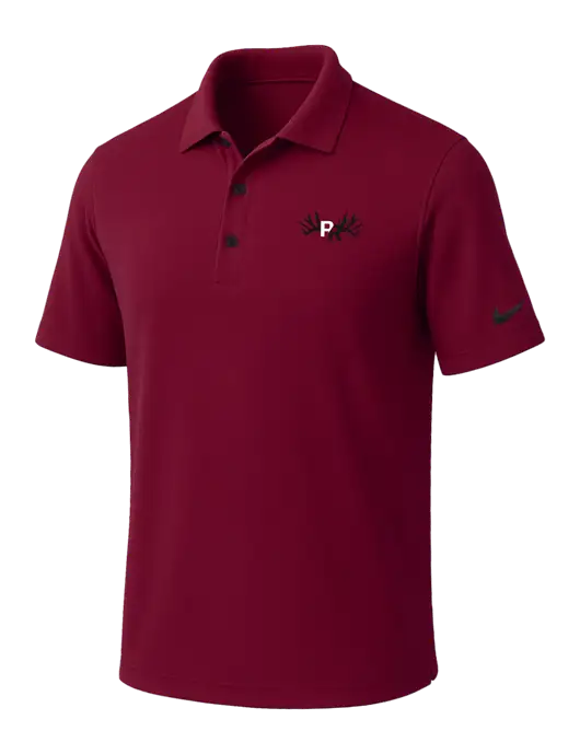 NIKE Cardinal Dri-Fit Micro Pique Polo w/Pennington Ranch Logo