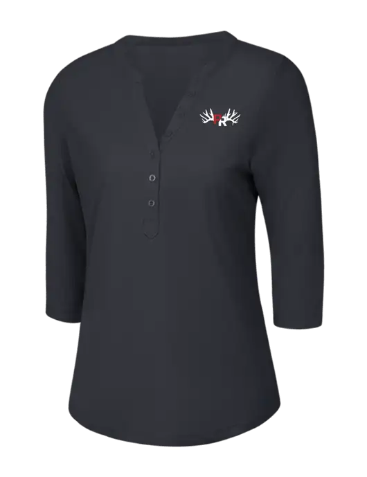 OGIO Charcoal Grey Jewel Henley w/Pennington Ranch Logo