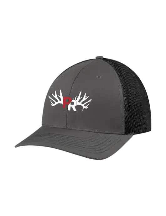 Richardson Adjustable Snapback Original 112 Trucker Cap Dark Grey w/Black Mesh w/Pennington Ranch Logo
