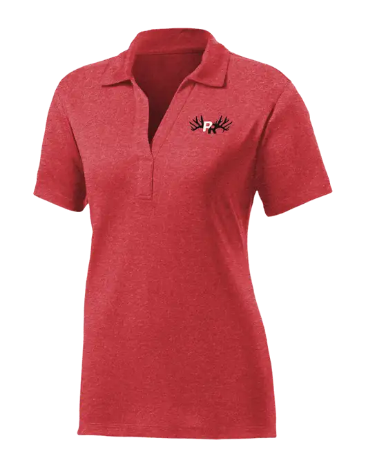 Womens Red Heather Contender Polo w/Pennington Ranch Logo