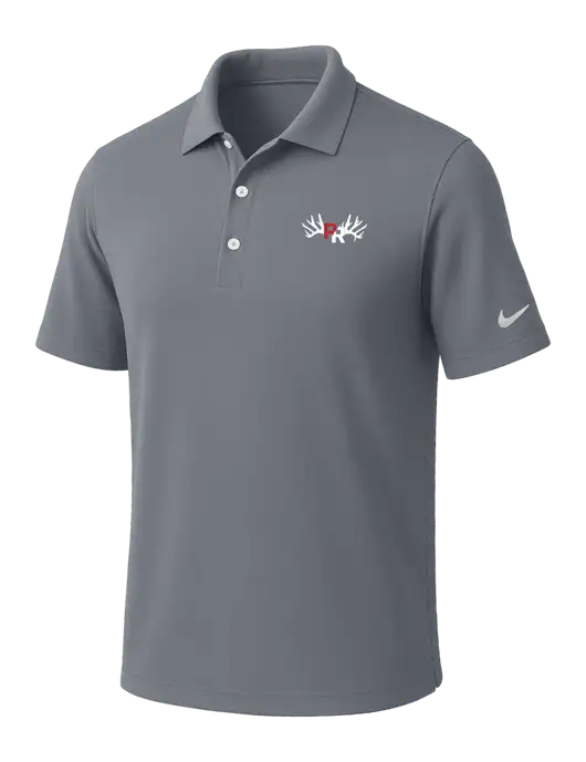 NIKE Medium Grey Dri-Fit Micro Pique Polo w/Pennington Ranch Logo