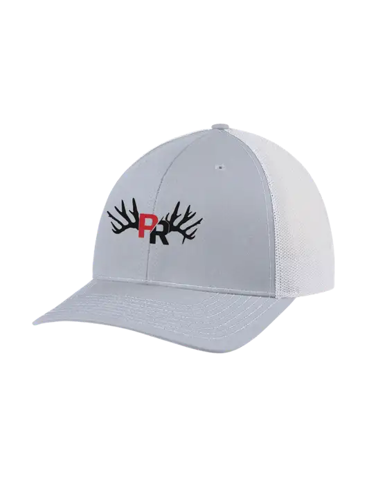 Richardson Adjustable Snapback Original 112 Trucker Cap Light Heather Grey w/White Mesh w/Pennington Ranch Logo