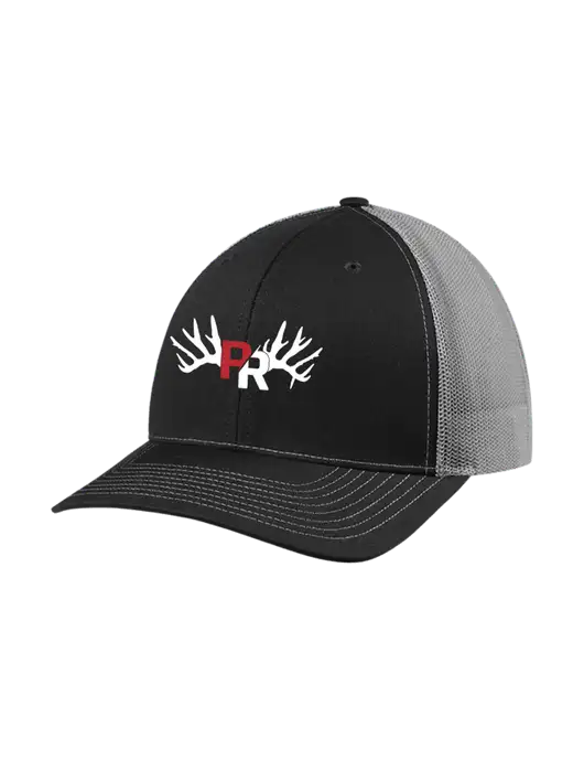 Richardson Adjustable Snapback Original 112 Trucker Cap Black w/Charcoal Mesh w/Pennington Ranch Logo