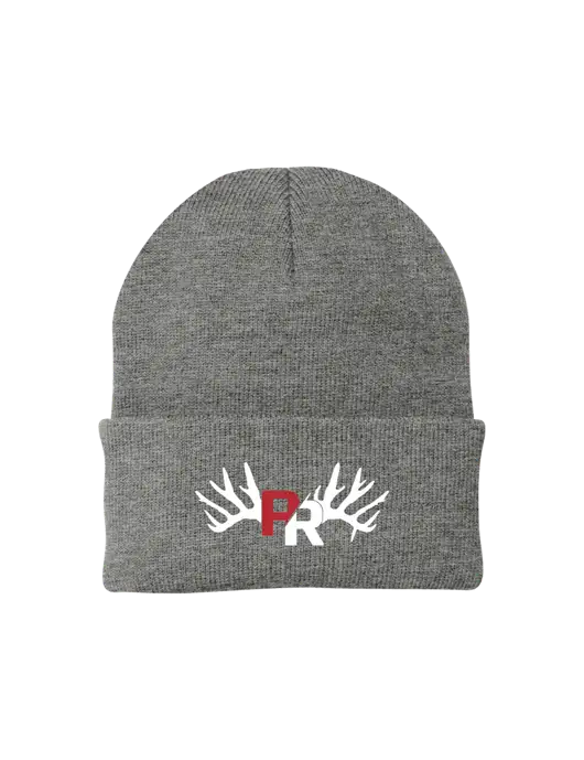 Medium Grey Heather Knit Cap w/Pennington Ranch Logo