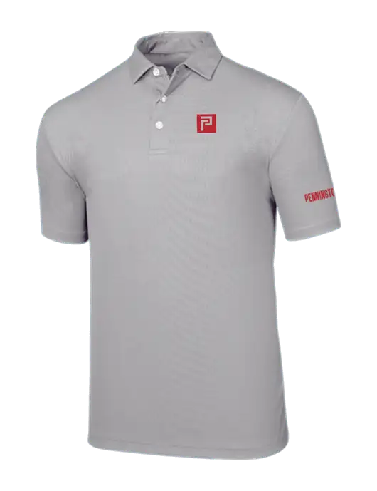 Callaway Birdseye Light Grey Polo w/Pennington Icon Logo, Pennington Logo