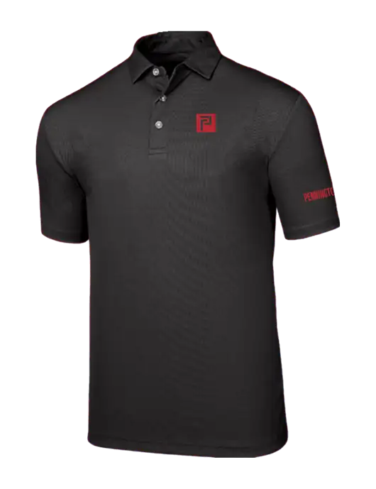 Callaway Birdseye Black Polo w/Pennington Icon Logo, Pennington Logo