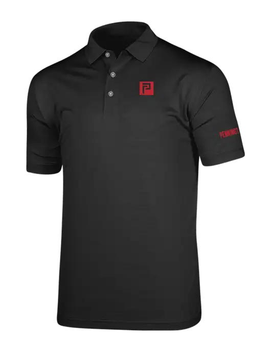 Callaway Vibrant Black Ventilated Polo w/Pennington Icon Logo, Pennington Logo