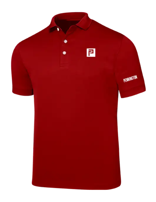 Callaway Ottoman Red Polo w/Pennington Icon Logo, Pennington Logo