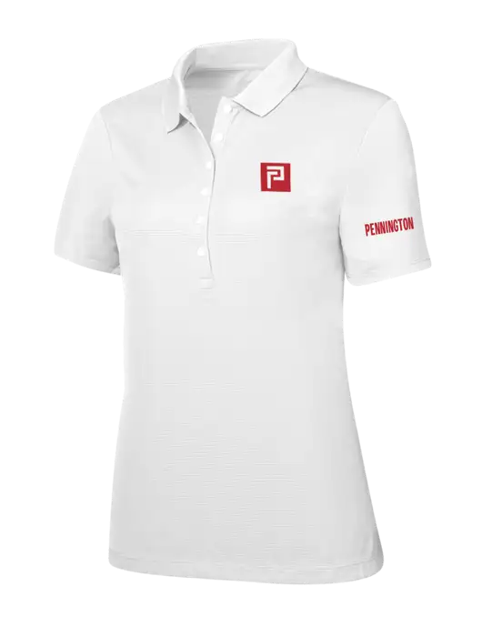 Callaway Womens Ottoman Bright White Polo w/Pennington Icon Logo, Pennington Logo