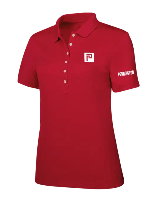 Callaway Womens Ottoman Red Polo w/Pennington Icon Logo, Pennington Logo
