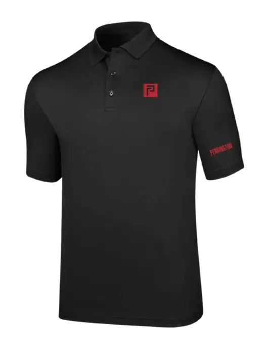 Callaway Opti-Dri Black Chev Polo w/Pennington Icon Logo, Pennington Logo