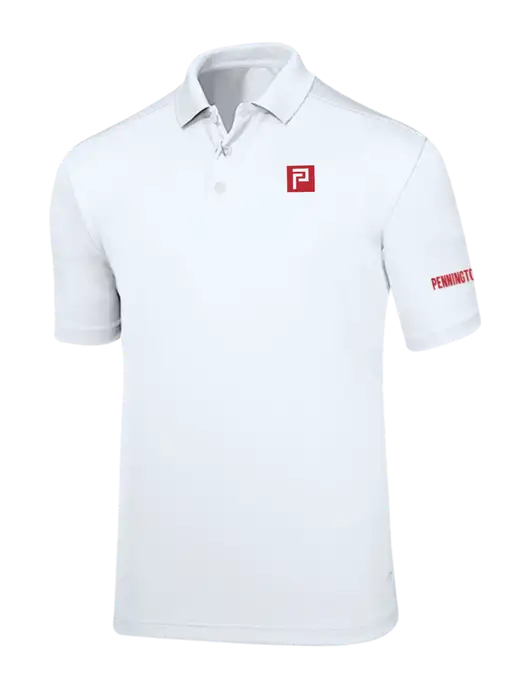 Callaway Core Bright White Performance Polo w/Pennington Icon Logo, Pennington Logo