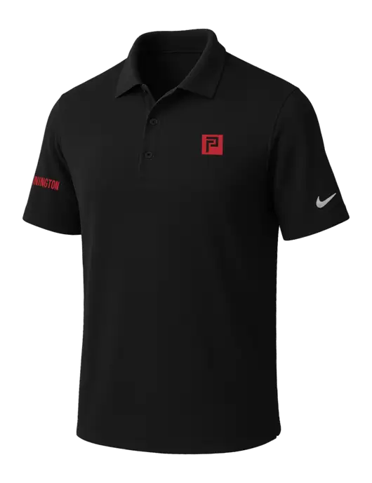 NIKE Black Dri-Fit Micro Pique Polo w/Pennington Icon Logo, Pennington Logo