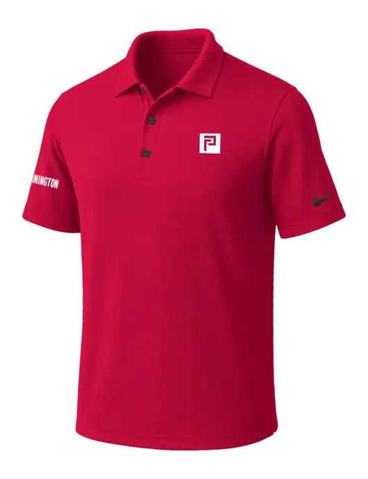 NIKE Red Dri-Fit Micro Pique Polo w/Pennington Icon Logo, Pennington Logo