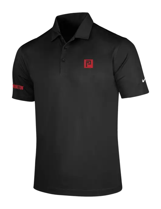 NIKE Black Dri-Fit Vertical Mesh Polo w/Pennington Icon Logo, Pennington Logo