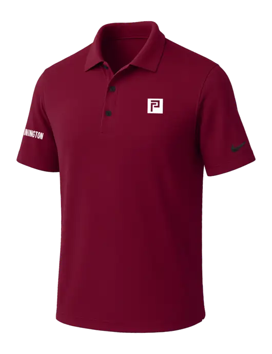 NIKE Cardinal Dri-Fit Micro Pique Polo w/Pennington Icon Logo, Pennington Logo