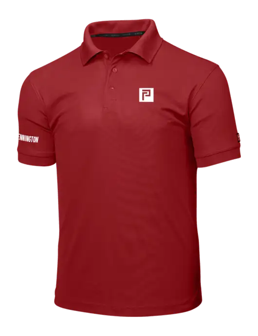 OGIO Red Caliber 2.0 Polo w/Pennington Icon Logo, Pennington Logo
