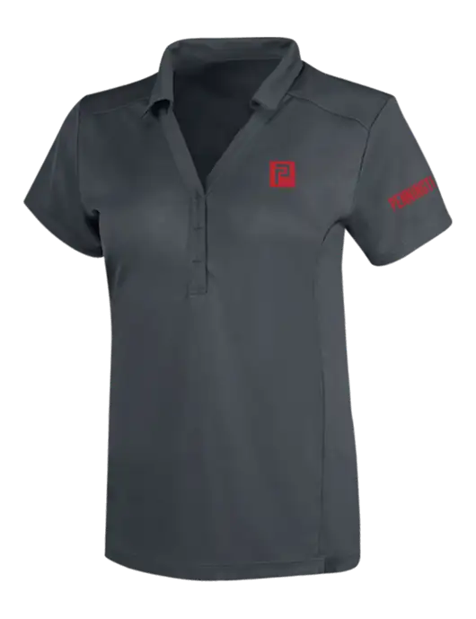 OGIO Dark Grey Womens Framework Polo w/Pennington Icon Logo, Pennington Logo