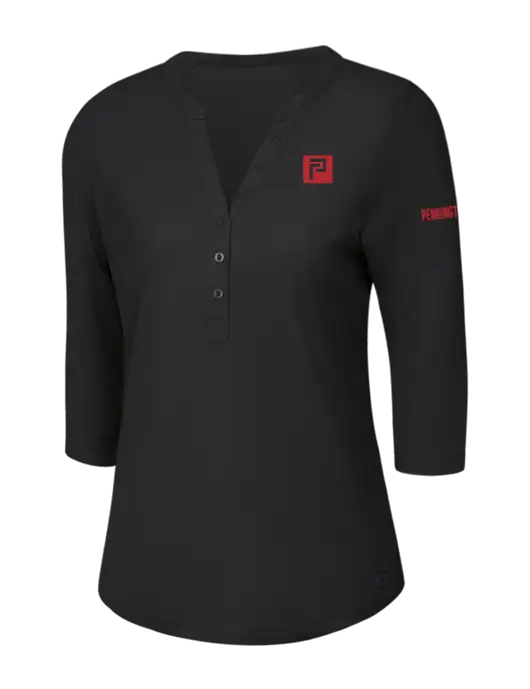 OGIO Blacktop Jewel Henley w/Pennington Icon Logo, Pennington Logo