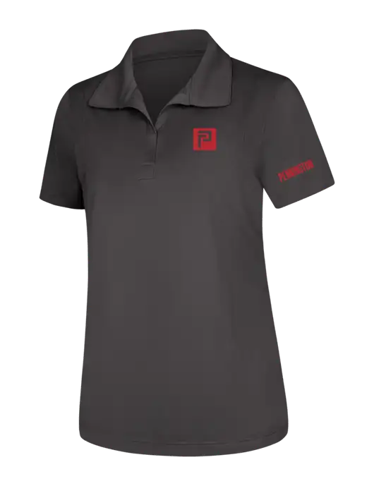 Womens Dark Grey Micropique Sport-Wick Polo w/Pennington Icon Logo, Pennington Logo