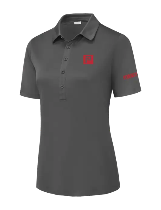 Dark Smoke Grey Womens Posi-UV Pro Polo w/Pennington Icon Logo, Pennington Logo