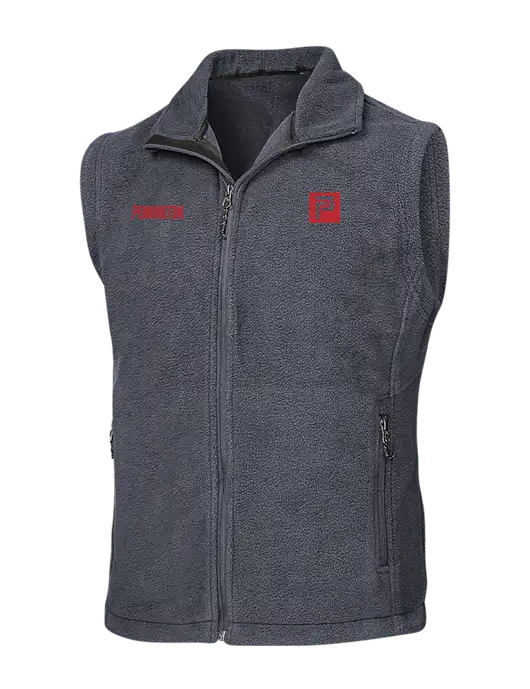 Dark Grey Fleece Vest w/Pennington Icon Logo, Pennington Logo