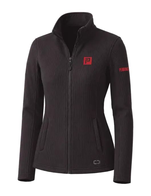 OGIO Blacktop Womens Grit Fleece Jacket w/Pennington Icon Logo, Pennington Logo