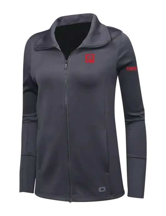 OGIO Dark Grey Womens Endurance Modern Performance Full-Zip w/Pennington Icon Logo, Pennington Logo
