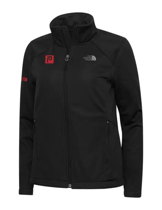 North Face Womens Black Ridgewall Soft Shell Jacket w/Pennington Icon Logo, Pennington Logo