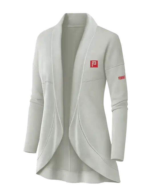 OGIO Ivory Snow Womens Luuma Cocoon Fleece w/Pennington Icon Logo, Pennington Logo