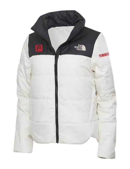 North Face Womens Vintage White Everyday Insulated Jacket w/Pennington Icon Logo, Pennington Logo