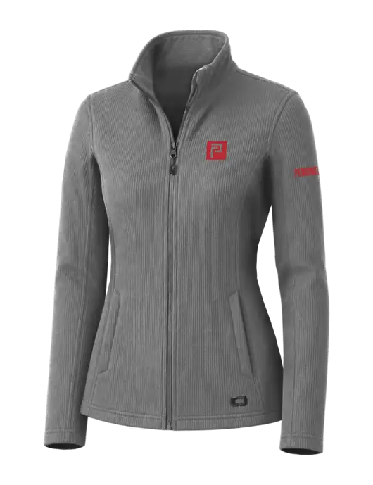 OGIO Medium Grey Womens Grit Fleece Jacket w/Pennington Icon Logo, Pennington Logo