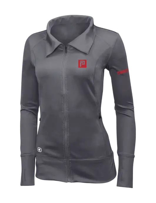 OGIO Dark Grey Womens Endurance Fulcrum Full-Zip w/Pennington Icon Logo, Pennington Logo