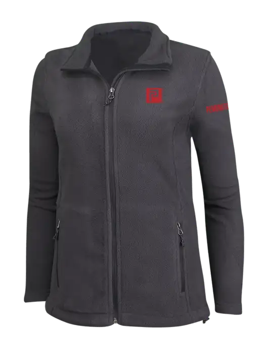 Womens Fleece Dark Grey Jacket w/Pennington Icon Logo, Pennington Logo