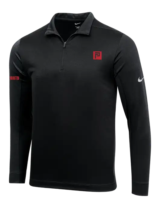 NIKE Black Dry 1/2 Zip Cover-Up w/Pennington Icon Logo, Pennington Logo