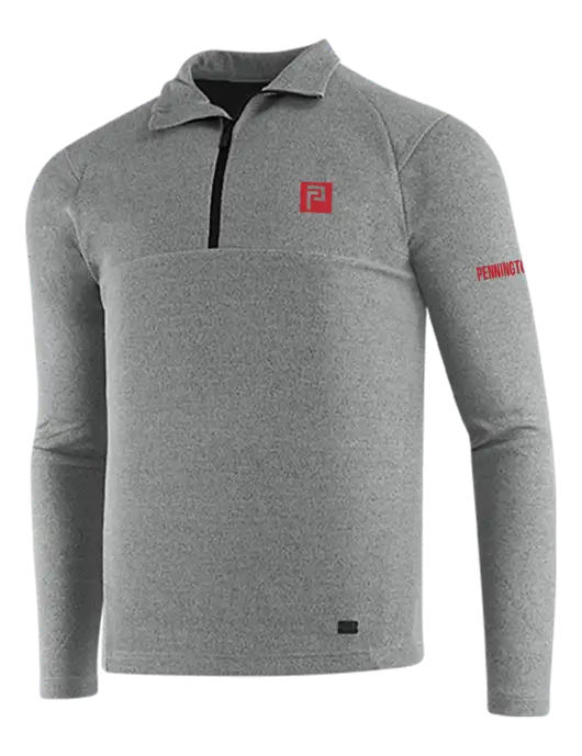 OGIO Petrol Grey Heather Transition 1/4 Zip Pullover w/Pennington Icon Logo, Pennington Logo