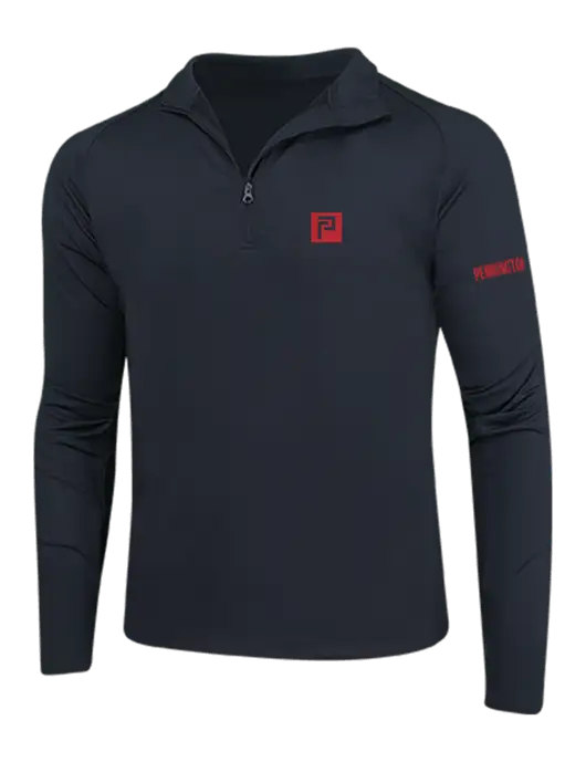 Black Sport Wick Stretch 1/4 Zip Pullover w/Pennington Icon Logo, Pennington Logo