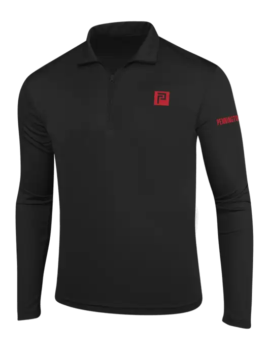 Black PosiCharge Competitor 1/4 Zip Pullover w/Pennington Icon Logo, Pennington Logo