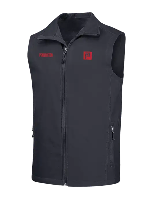 Dark Grey Core Soft Shell Vest w/Pennington Icon Logo, Pennington Logo