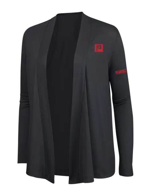Smoke Grey Womens Concept Cardigan w/Pennington Icon Logo, Pennington Logo