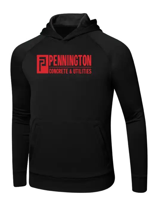 Tech Black Fleece Hooded Sweatshirt w/Pennington Logo