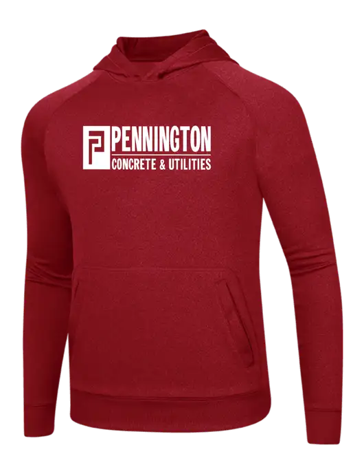Tech True Red Fleece Hooded Sweatshirt w/Pennington Logo